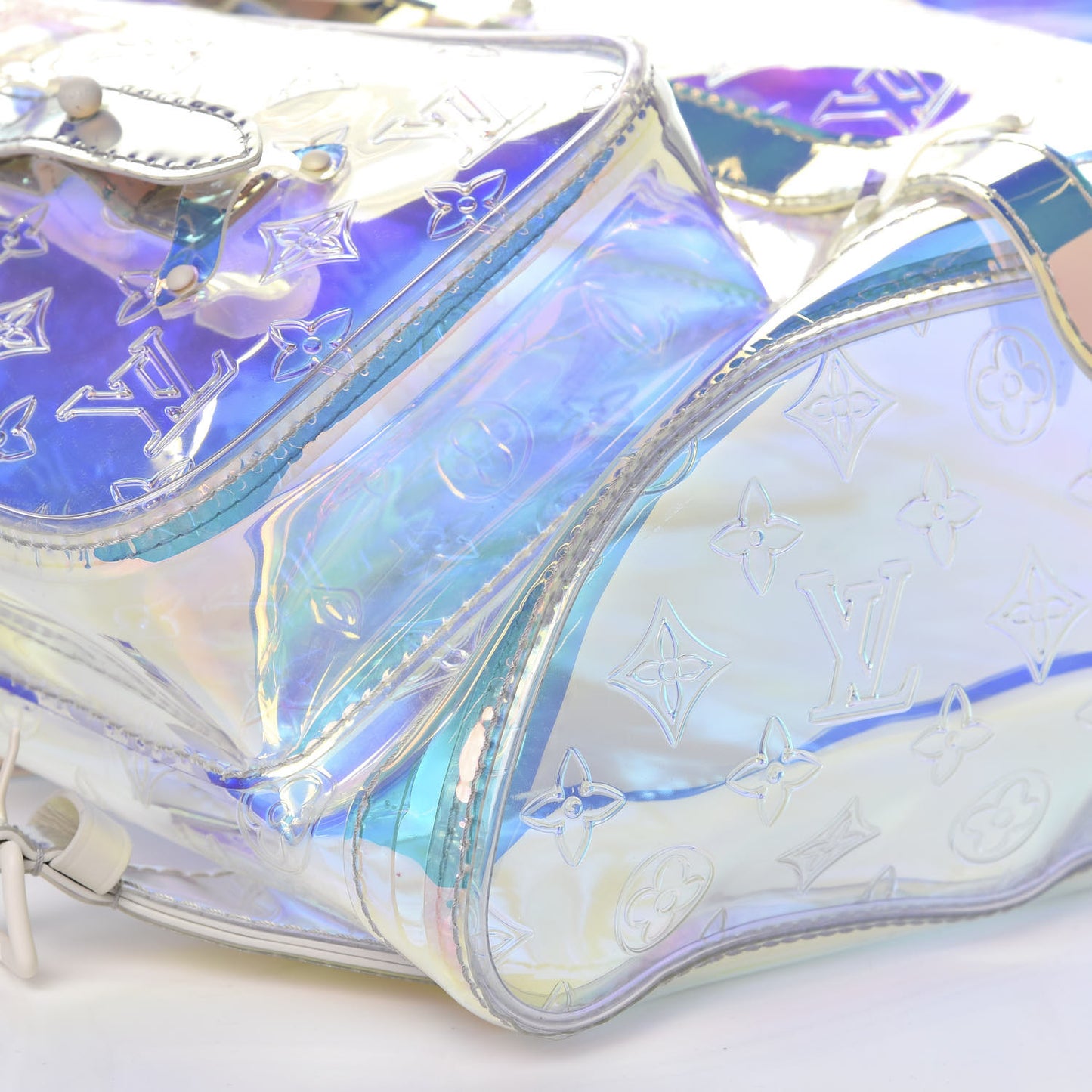 PVC Monogram Christopher Backpack GM Iridescent Prism