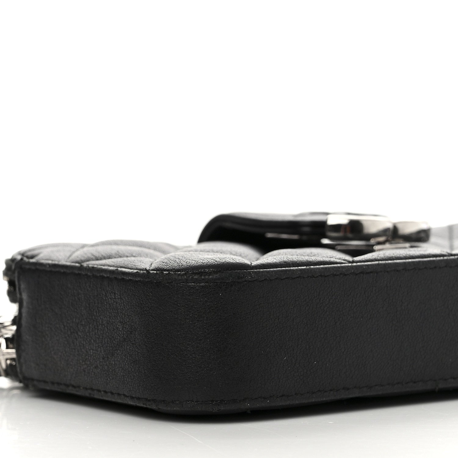 Chanel Lambskin Quilted CC Box Clutch With Chain Black 13 of 17