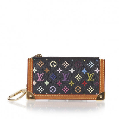 Louis Vuitton Monogram Multicolor Key Pouch Black 1 of 9