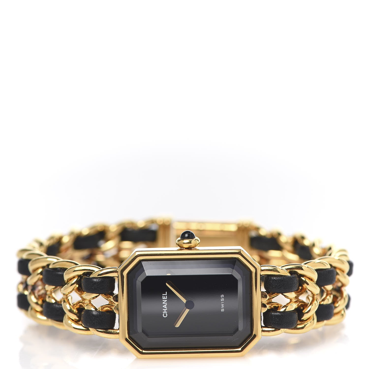 Chanel Stainless Steel Lambskin 20mm Chain Premiere Quartz Watch Gold L 3 of 6