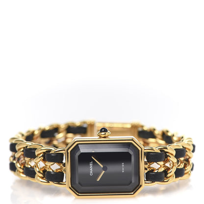 Chanel Stainless Steel Lambskin 20mm Chain Premiere Quartz Watch Gold L 3 of 6