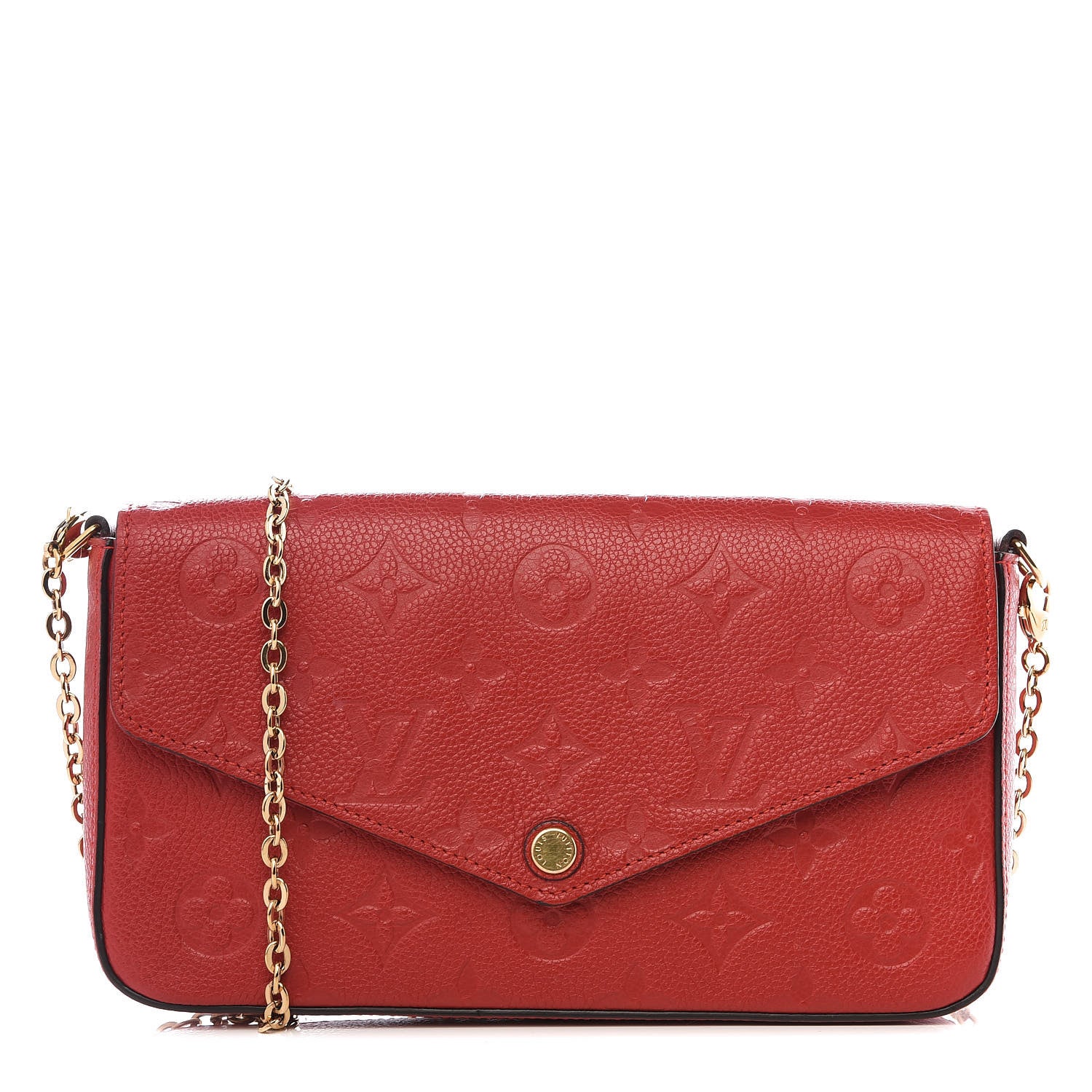 Louis Vuitton Empreinte Pochette Felicie Chain Wallet Cherry 1 of 9