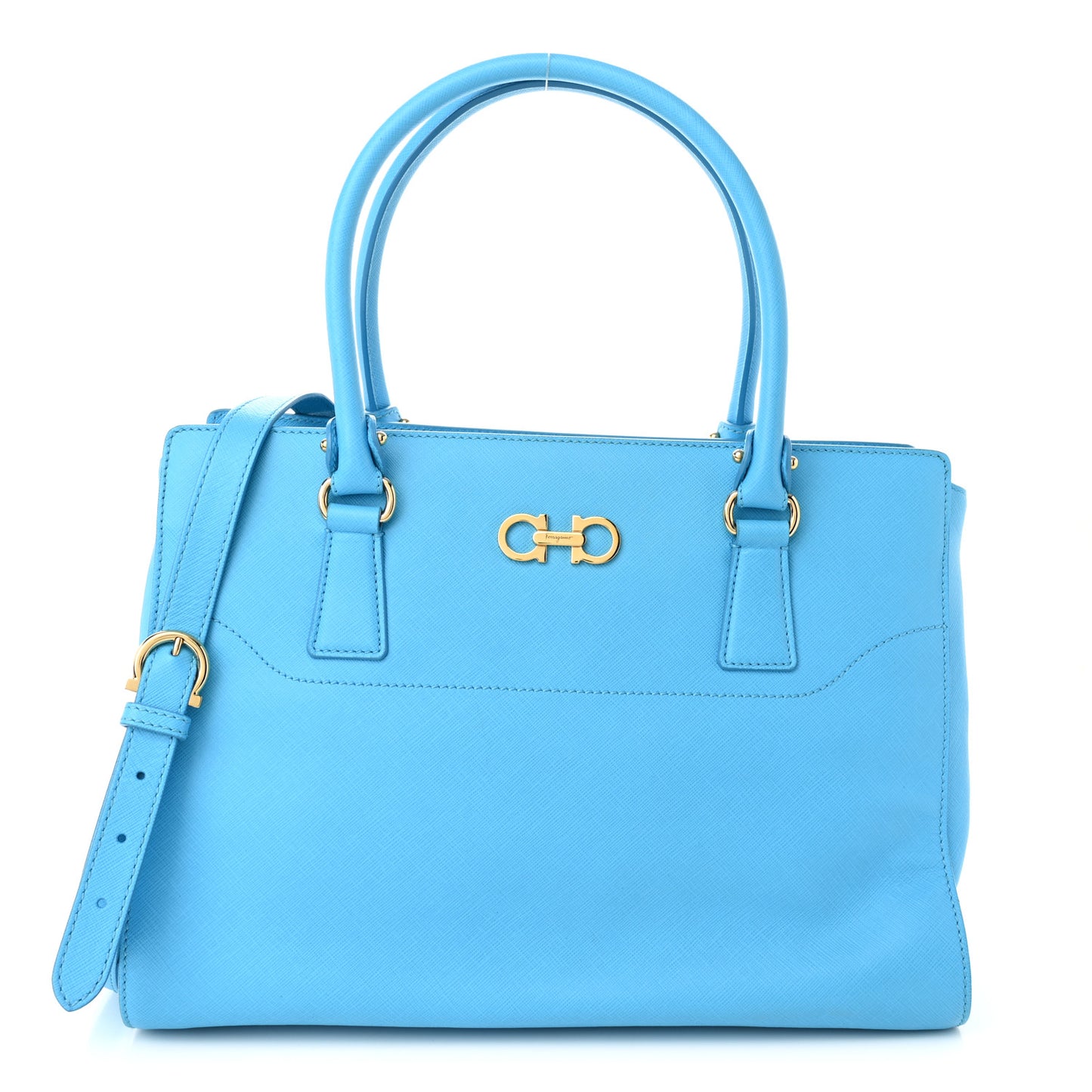 Printed Calfskin Beky Tote Cielo