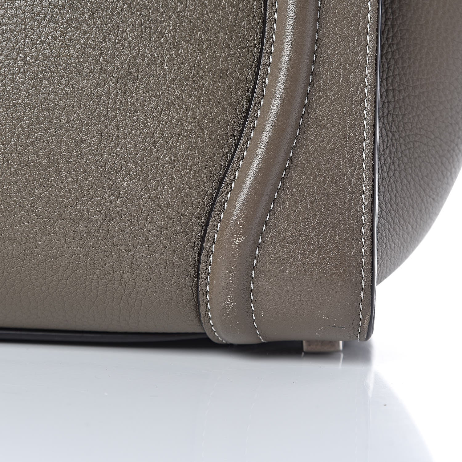 Celine Drummed Calfskin Micro Luggage Souris 18 of 22