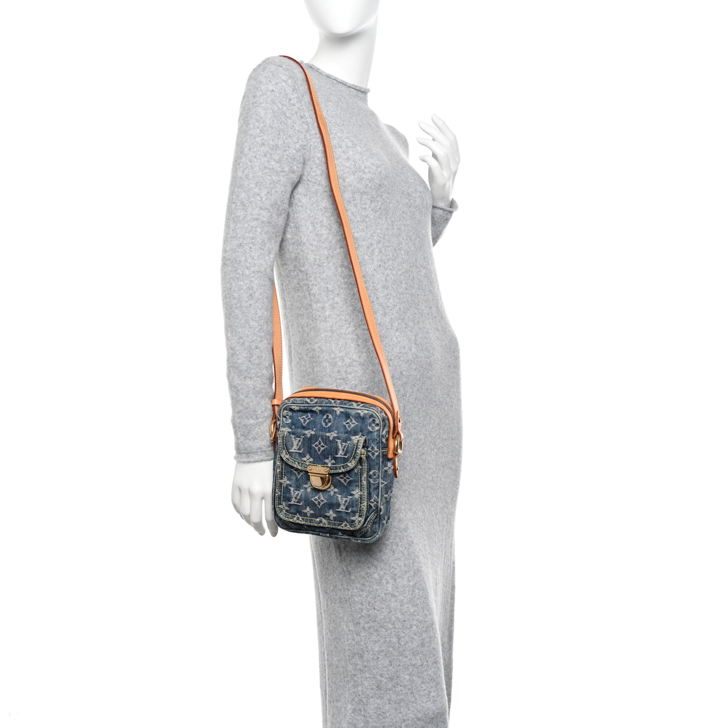 Louis Vuitton Denim Camera Bag Blue 2 of 10