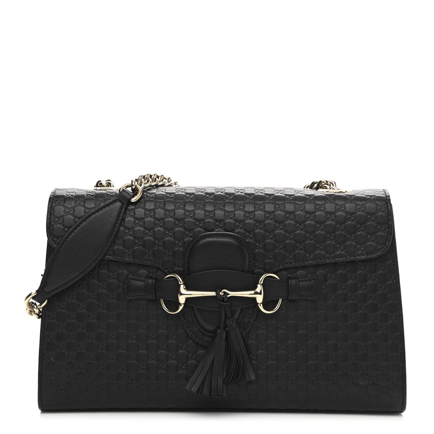 Gucci Microguccissima Medium Emily Chain Shoulder Bag Black 2 of 12