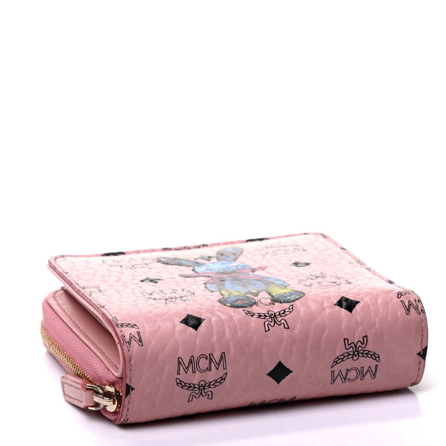 MCM ラビット　財布 MCM Visetos Rabbit Zip Around Wallet Pink 814134 – FASHIONPHILE