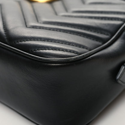 Gucci Calfskin Matelasse Small GG Marmont Chain Shoulder Bag Black 11 of 11