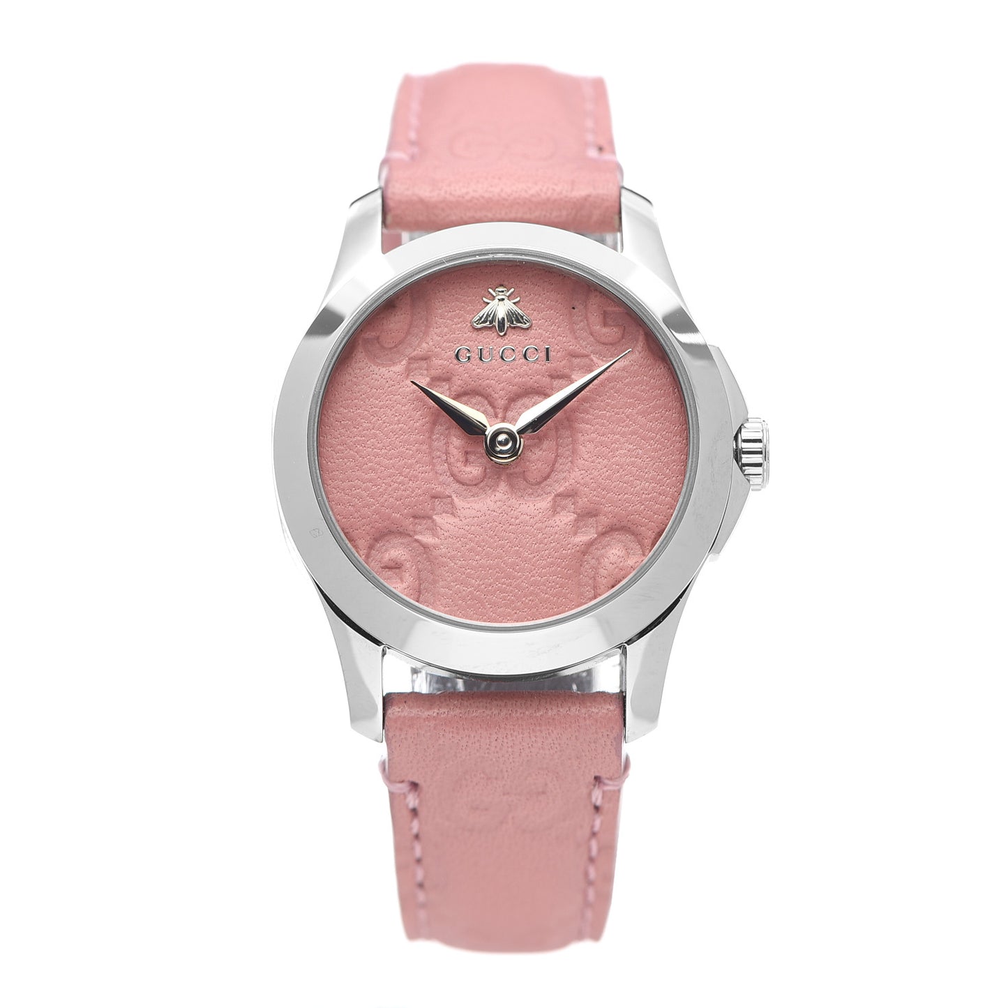 Stainless Steel Calfskin 27mm G-Timeless Quartz Watch Pink