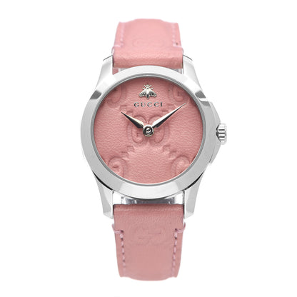 Gucci Stainless Steel Calfskin 27mm G-Timeless Quartz Watch Pink 1 of 8