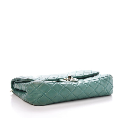 Chanel Lambskin Quilted Medium Double Flap Green 4 of 9
