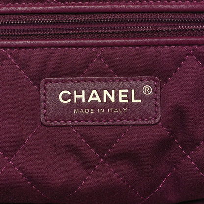 Chanel Shiny Calfskin Quilted Chanel 22 Drawstring Bag Dark Purple 7 of 11