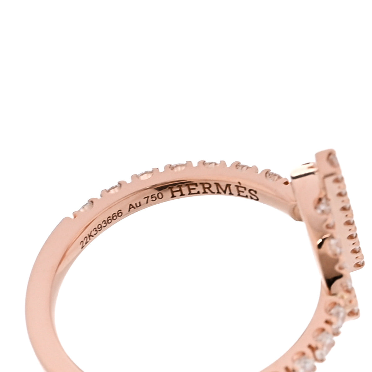 18K Rose Gold Diamond Finesse Ring 52 6