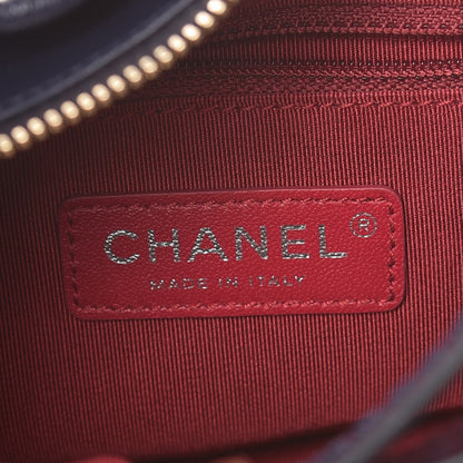 Chanel Aged Calfskin Quilted Small Gabrielle Hobo Navy 6 of 8