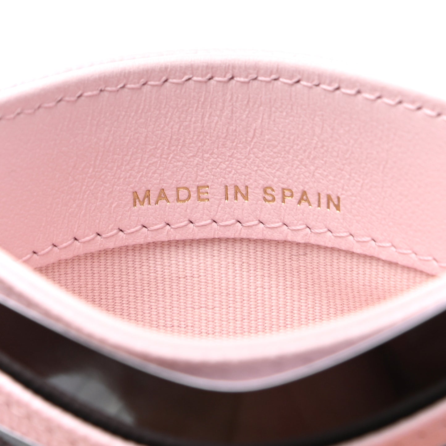 Caviar Quilted Card Holder Light Pink
