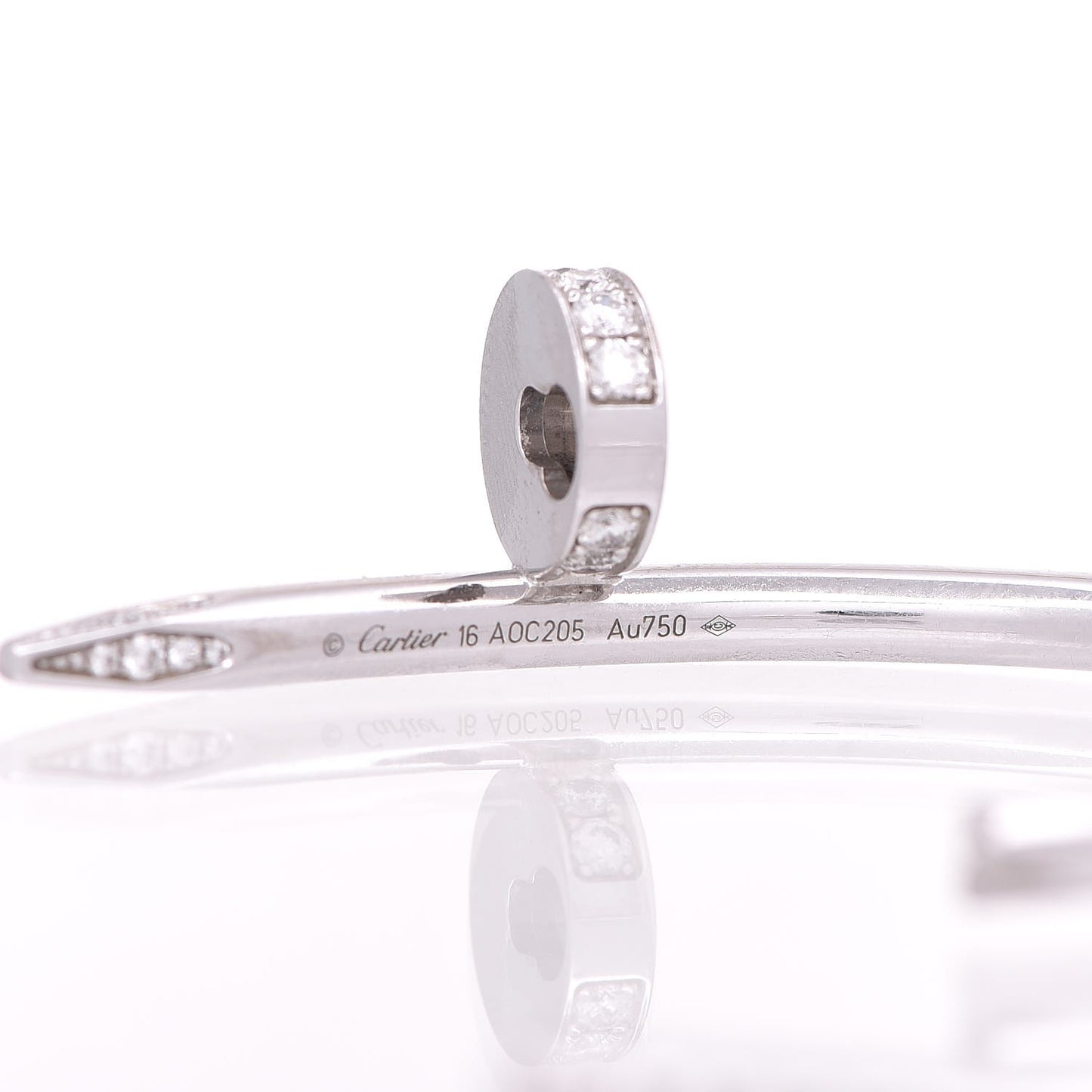 18K White Gold Diamond Juste Un Clou Bracelet 16