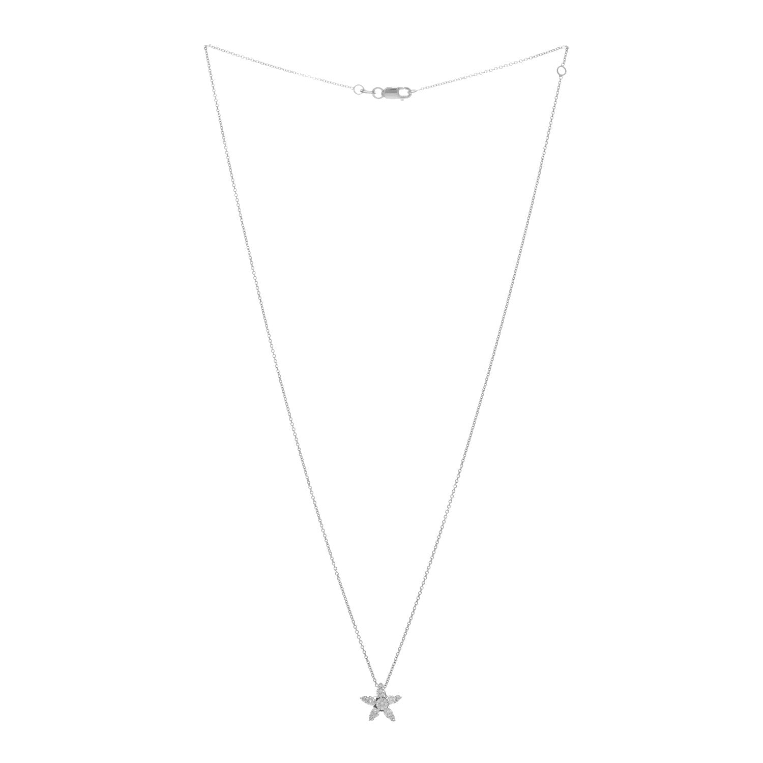 Roberto Coin 18K White Gold Diamond Tiny Treasures Star Pendant Necklace 3 of 5