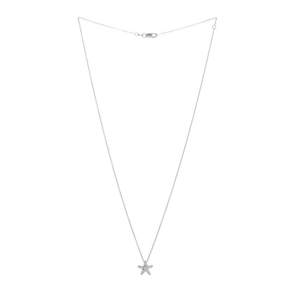 Roberto Coin 18K White Gold Diamond Tiny Treasures Star Pendant Necklace 3 of 5