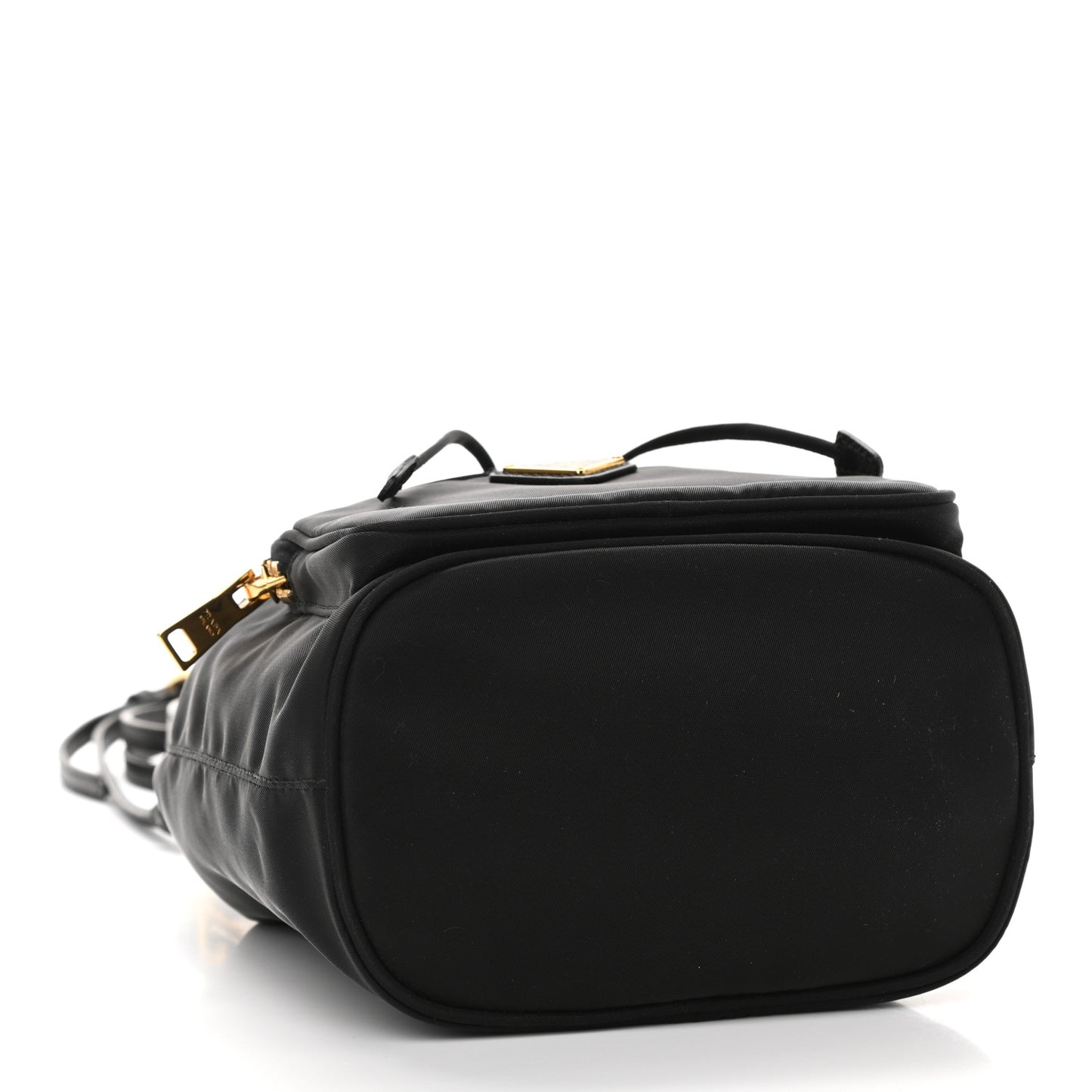 Saffiano Tessuto Nylon Mini Bucket Crossbody Bag Black