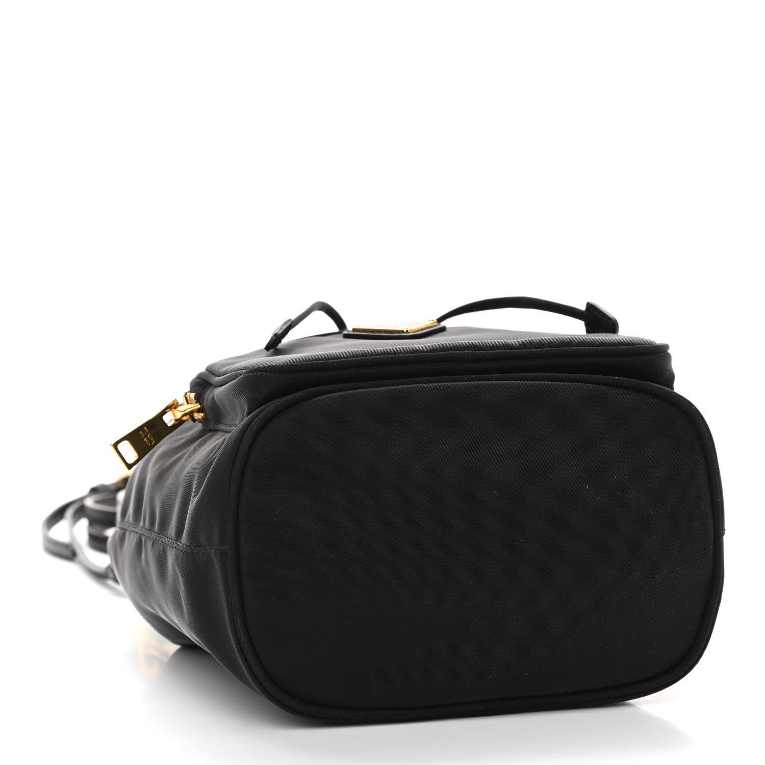 Prada Saffiano Tessuto Nylon Mini Bucket Crossbody Bag Black 4 of 11