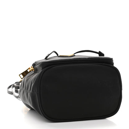 Prada Saffiano Tessuto Nylon Mini Bucket Crossbody Bag Black 4 of 11