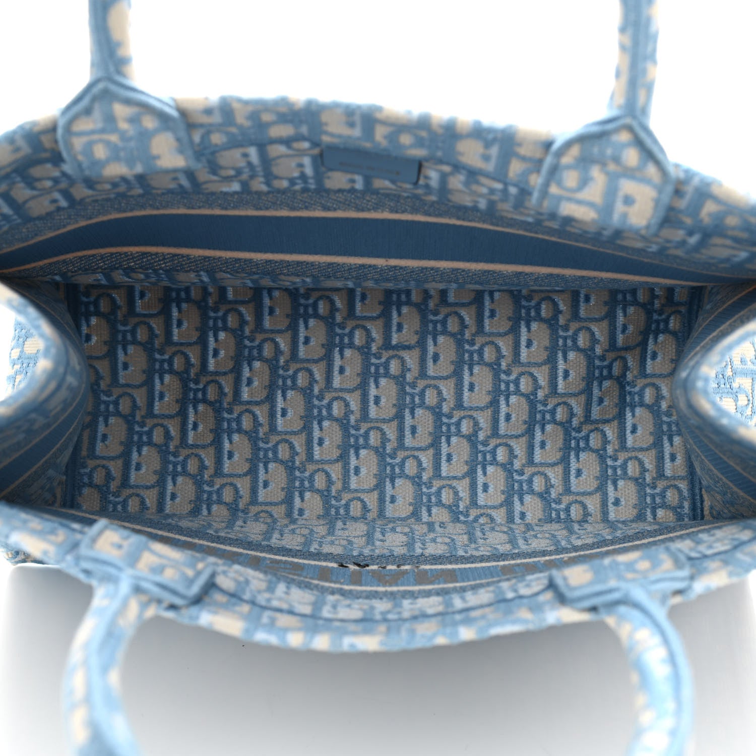 Christian Dior Oblique Medium Book Tote Light Blue 5 of 9