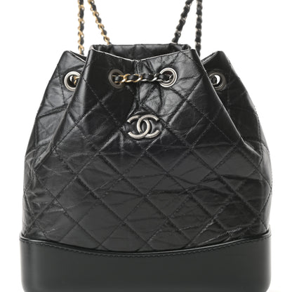Chanel Aged Calfskin Quilted Small Gabrielle Backpack Black 8 of 11