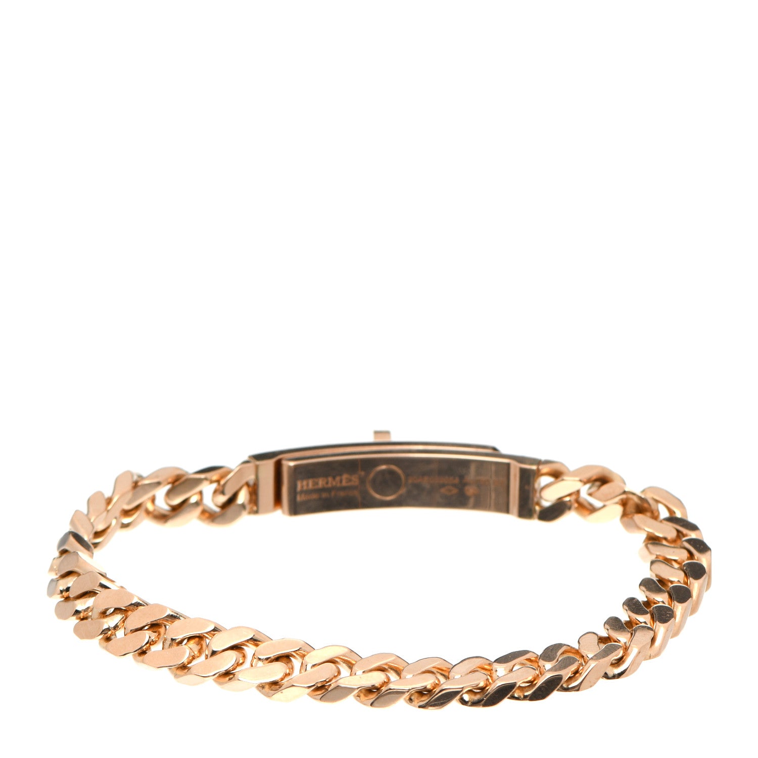 Hermes 18K Rose Gold Diamond PM Kelly Chaine Bracelet ST 3 of 5