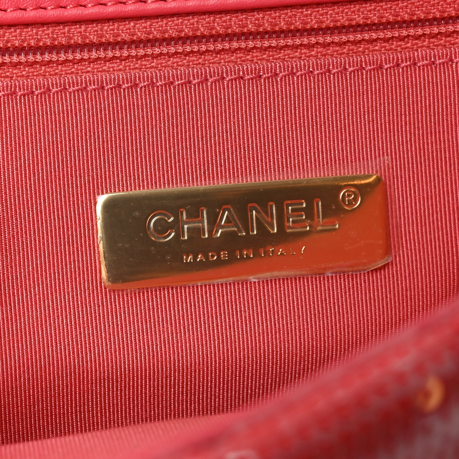 Chanel Sequin Quilted Medium Chanel 19 Flap Coral 6 of 10