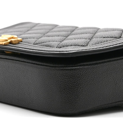 Chanel Caviar Quilted Boy Phone Holder Wallet On Chain Black 12 of 12