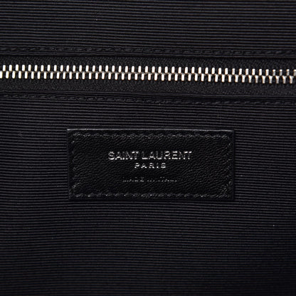 Saint Laurent Grain De Poudre Large Tri-Quilt Monogram Satchel Black 6 of 7