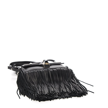 Fendi Nappa Monster Fringe Micro Baguette Black 3 of 9