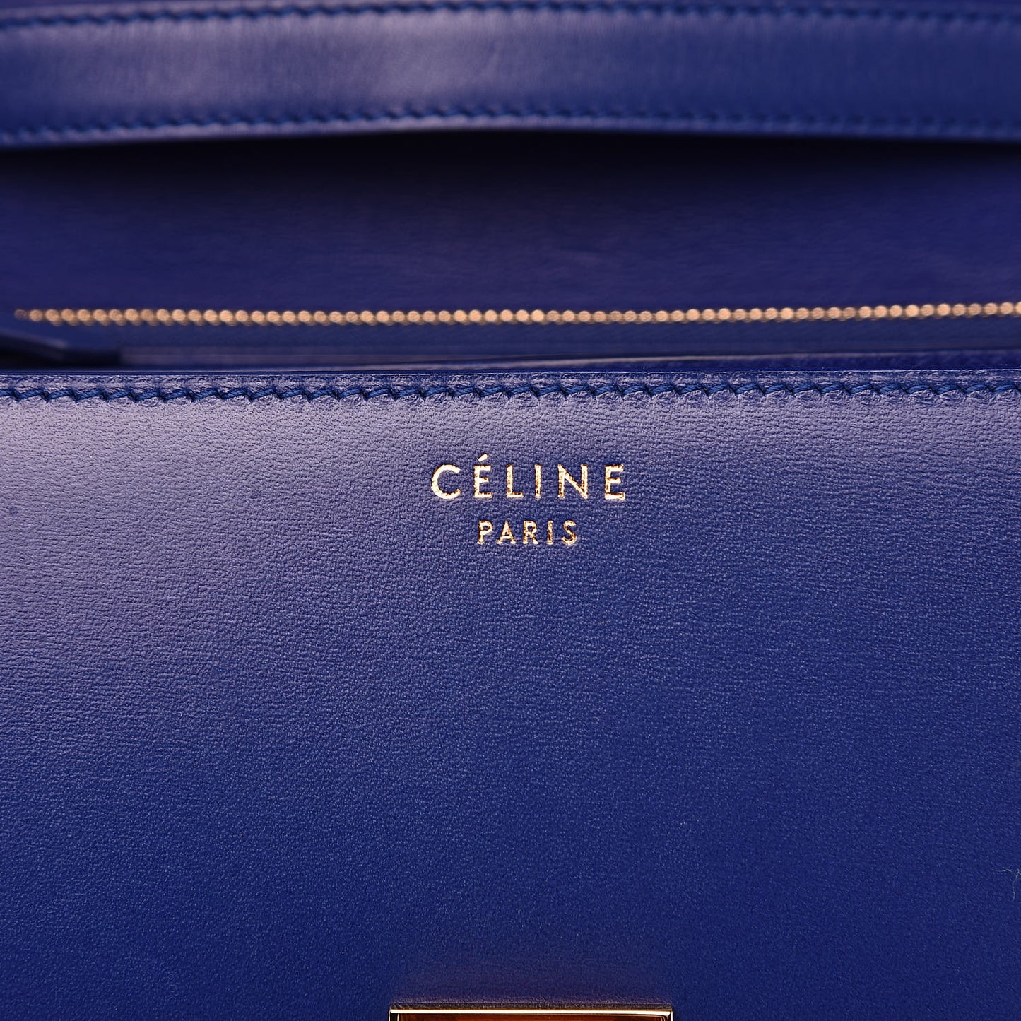 Box Calfskin Medium Classic Box Flap Bag Indigo