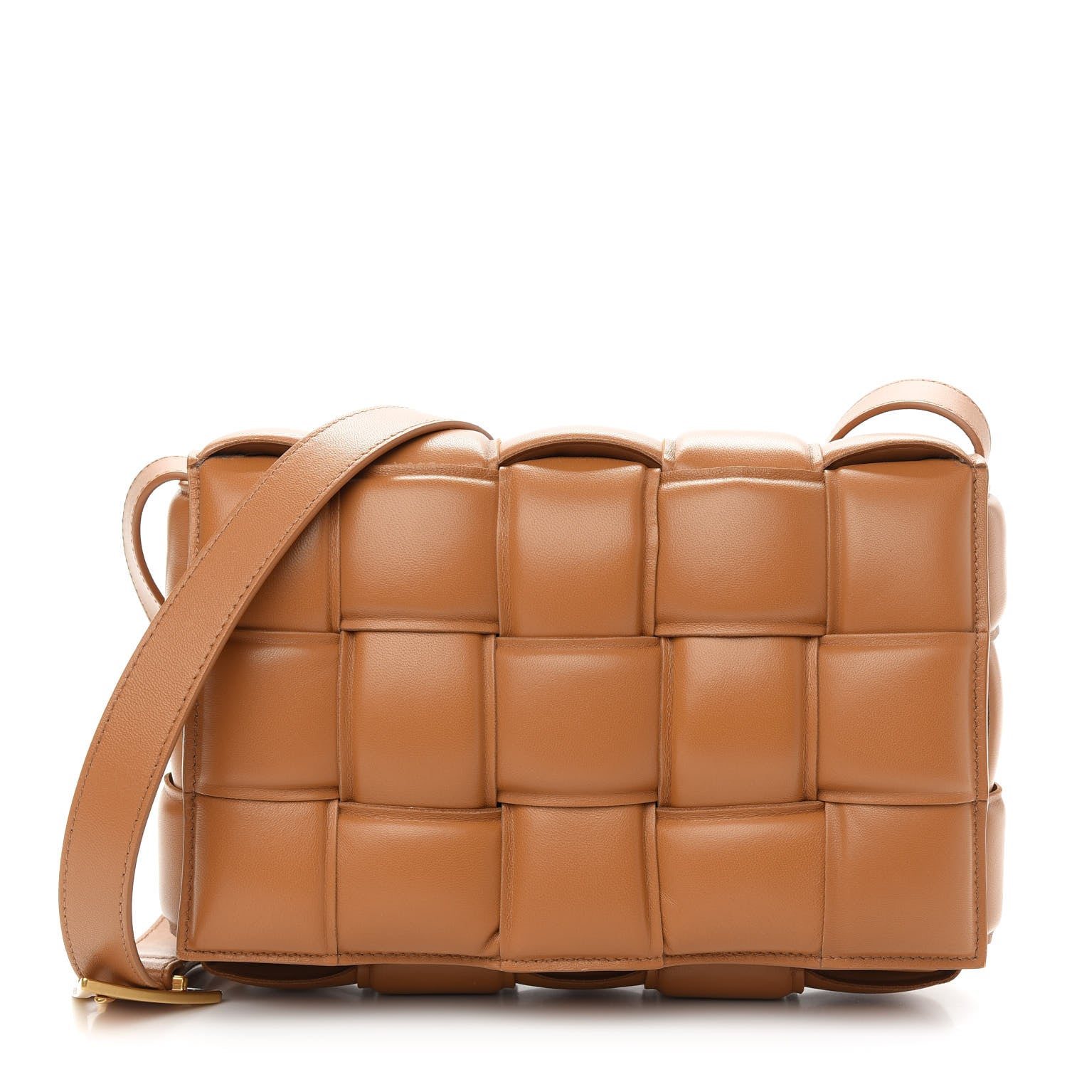 Bottega Veneta Nappa Maxi Intreccio Padded Cassette Crossbody Bag Caramel 1 of 9