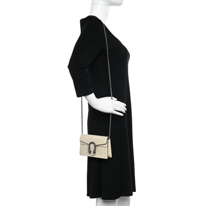 Gucci Dollar Calfskin Crystal Super Mini Dionysus Shoulder Bag Mystic White Black Diamond 2 of 11