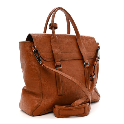 3.1 Phillip Lim Textured Calfskin Large Pashli Satchel Amber 3 of 11