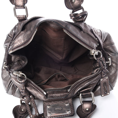 Chloe Metallic Calfskin Medium Paddington Satchel Grey 5 of 17