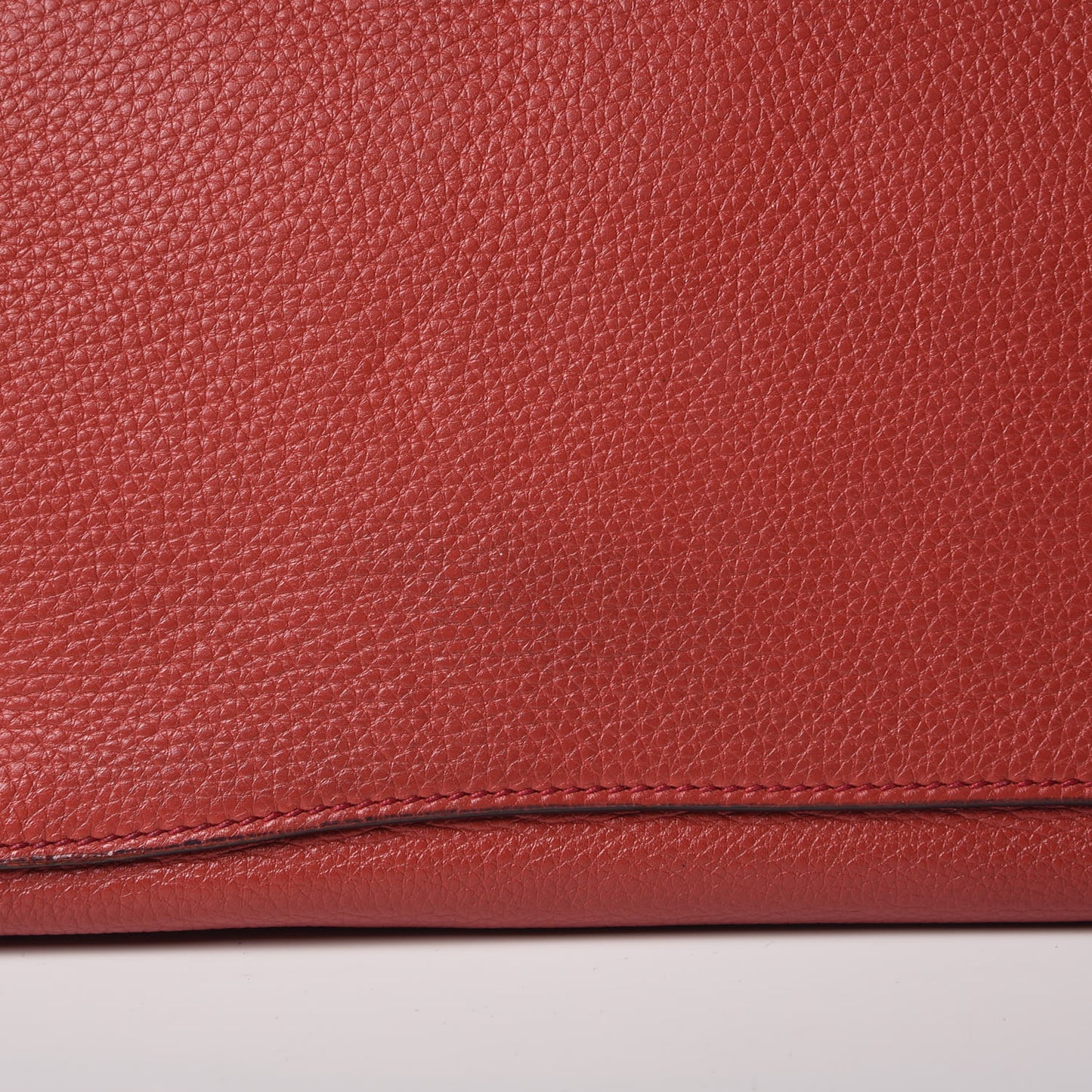 Vitello Daino Shopping Tote Rosso