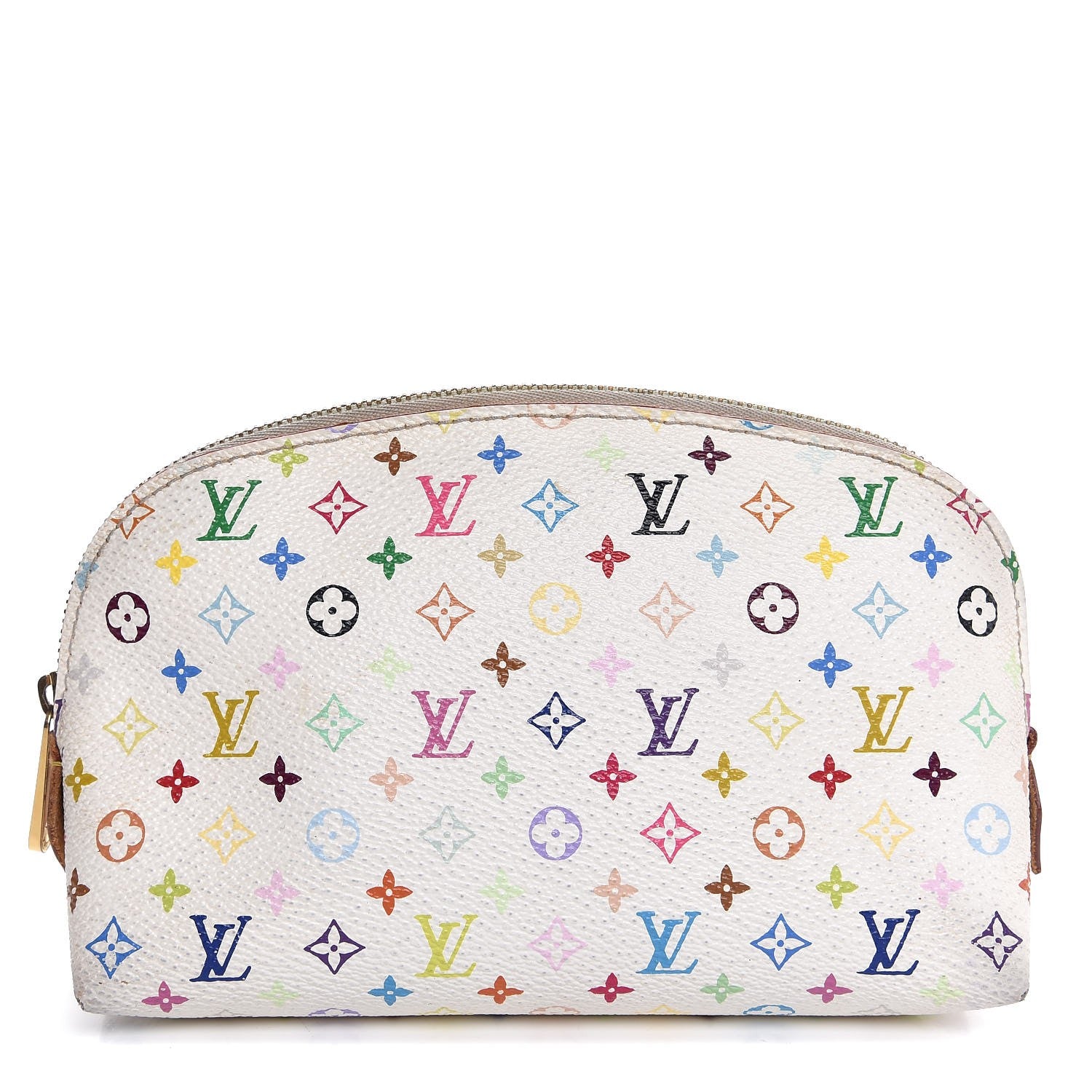 Louis Vuitton Monogram Multicolor Cosmetic Pouch White Litchi 1 of 8