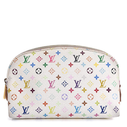 Louis Vuitton Monogram Multicolor Cosmetic Pouch White Litchi 1 of 8