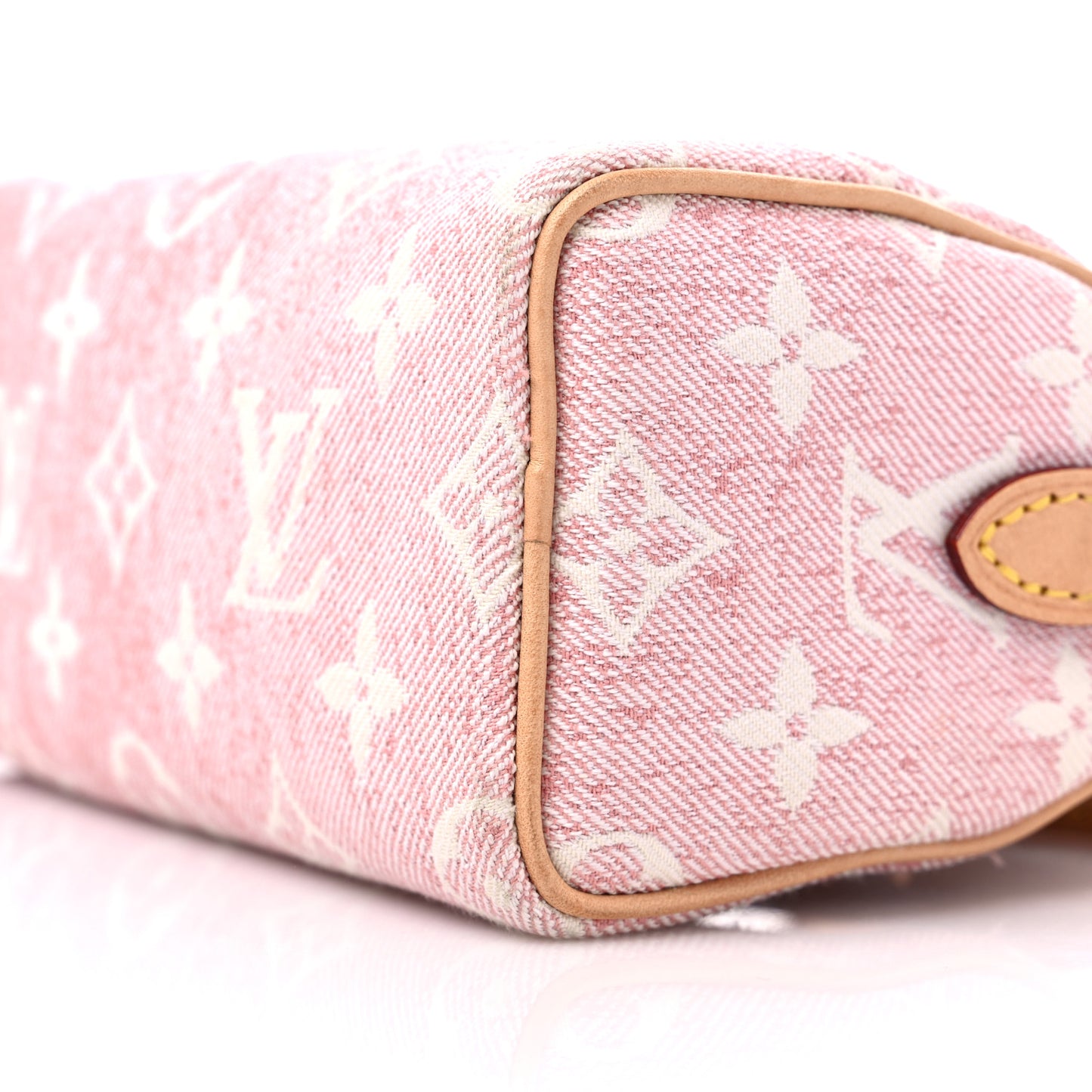 Monogram Jacquard Denim Nano Speedy Bandouliere Pink