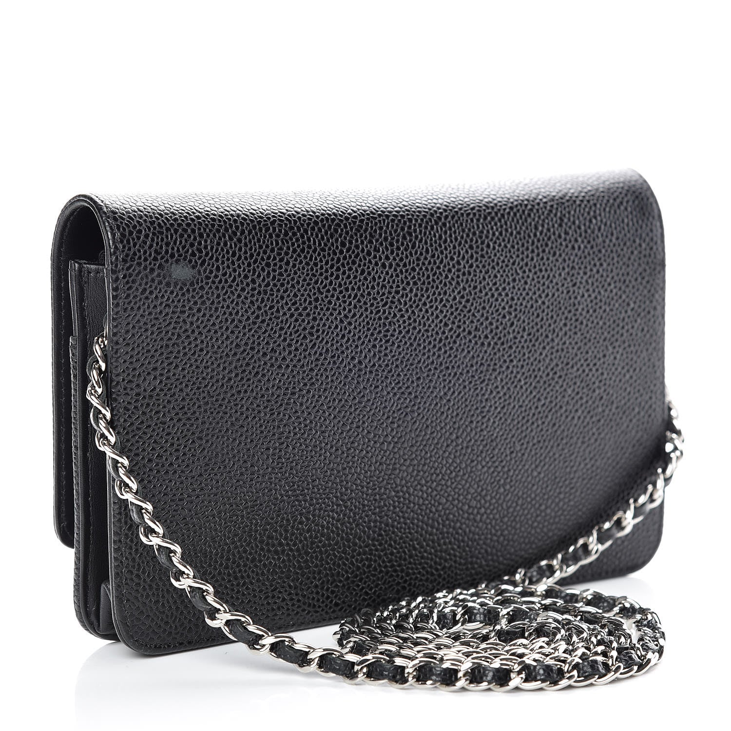 Chanel Caviar Timeless CC Wallet On Chain WOC Black 3 of 14