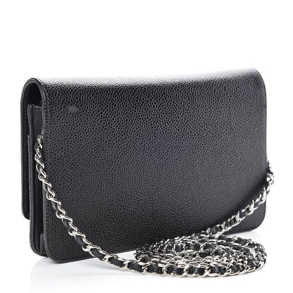Chanel Caviar Timeless CC Wallet On Chain WOC Black 3 of 14
