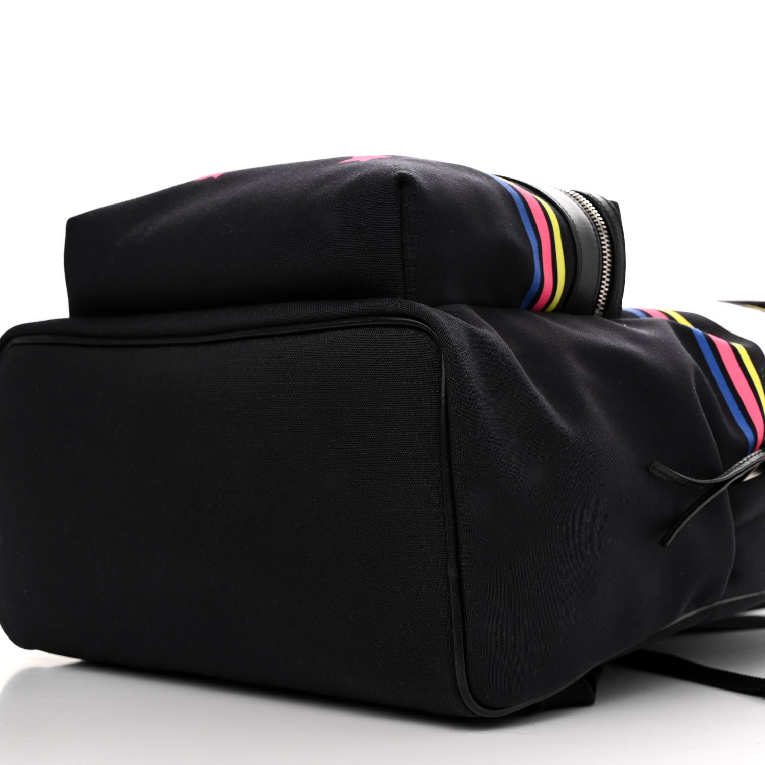 Saint Laurent Nylon Twill Dinosaur Print City Backpack Black Multicolor 9 of 14