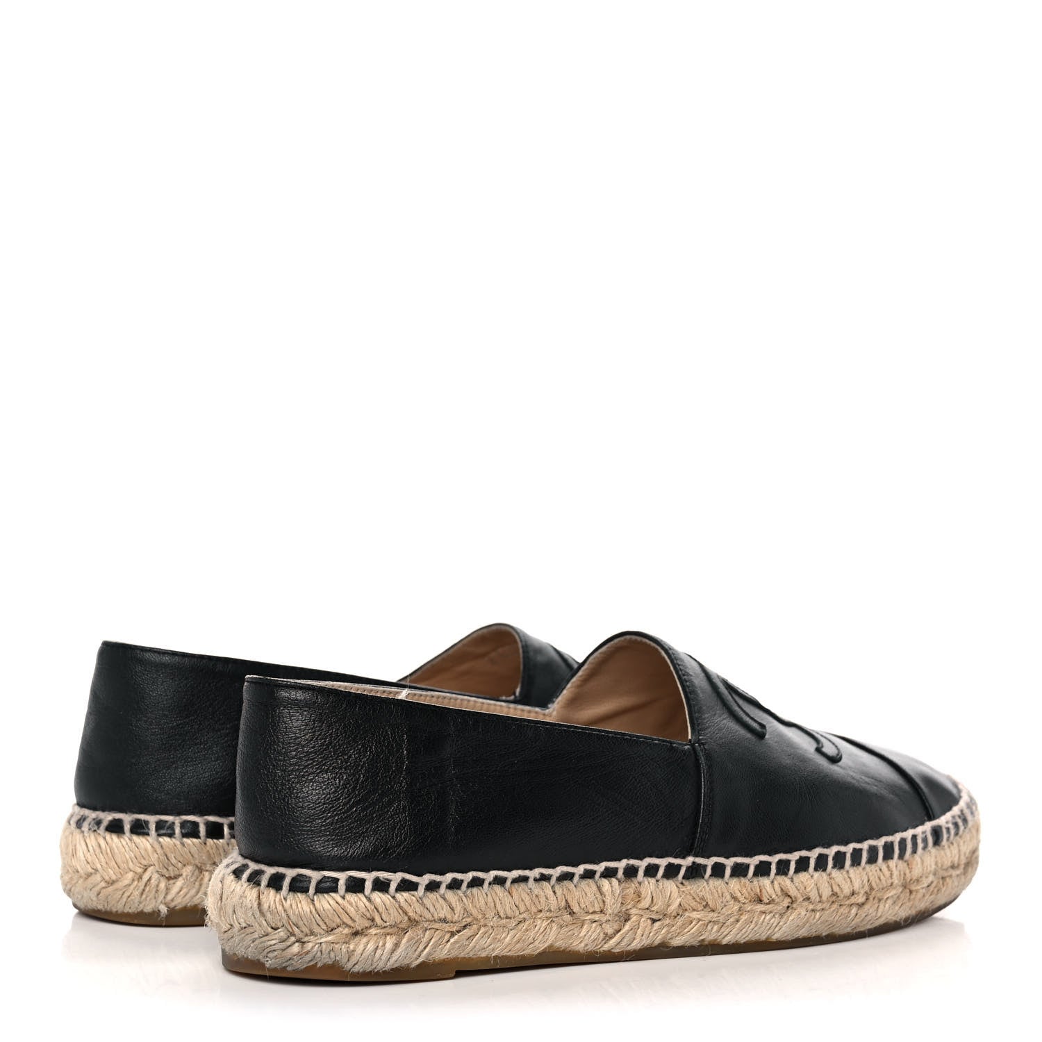 Chanel Lambskin CC Espadrilles 37 Black 4 of 12