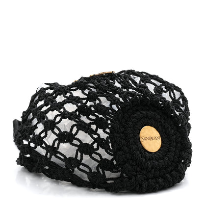 Saint Laurent Crochet Small Shopping Bag Black 4 of 11