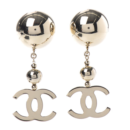 Chanel Metal CC Drop Earrings Gold 1 of 4