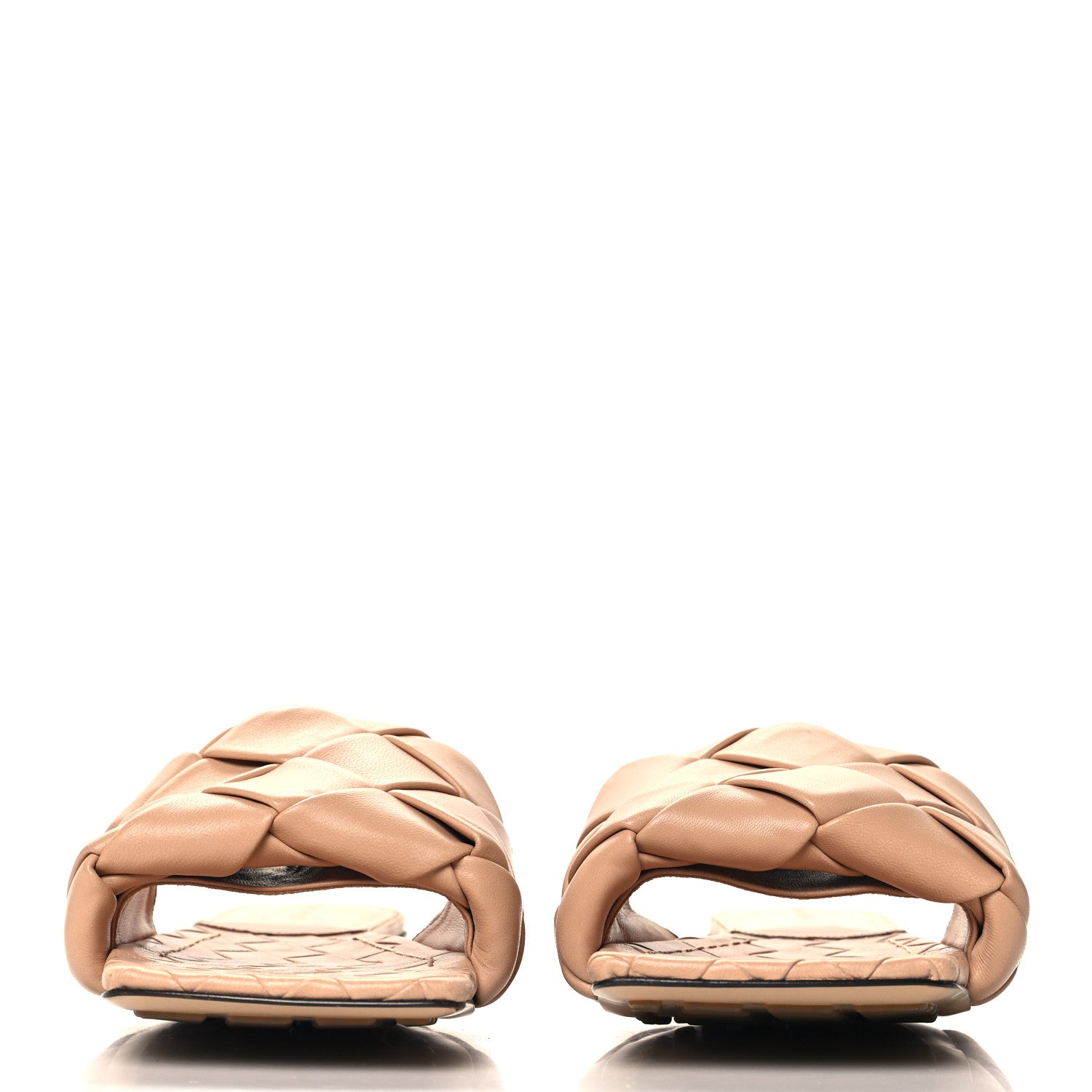 Bottega Veneta Nappa Maxi Intrecciato Lido Flat Sandals 39 Tan 3 of 8