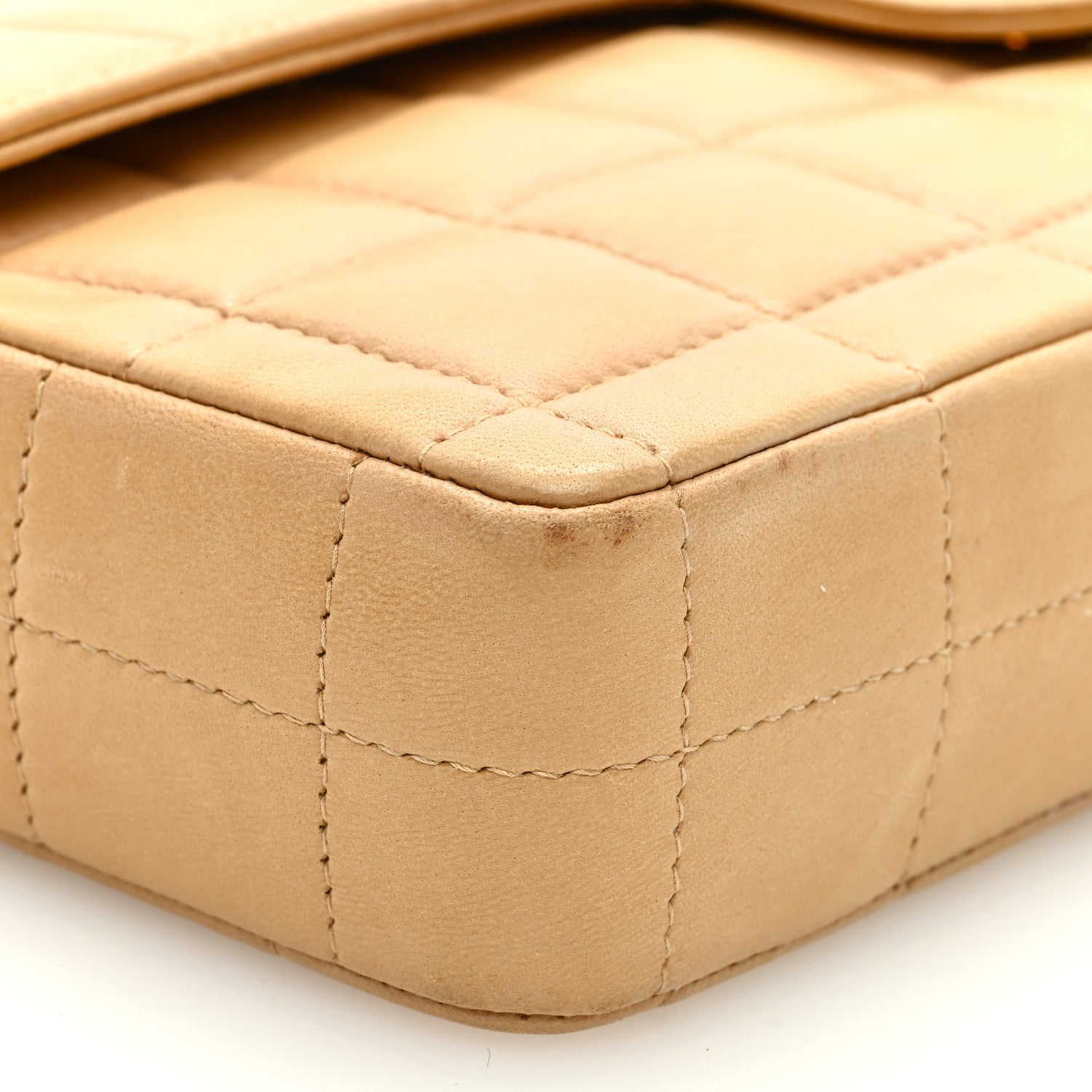 Chanel Lambskin East West Chocolate Bar Flap Beige 8 of 13