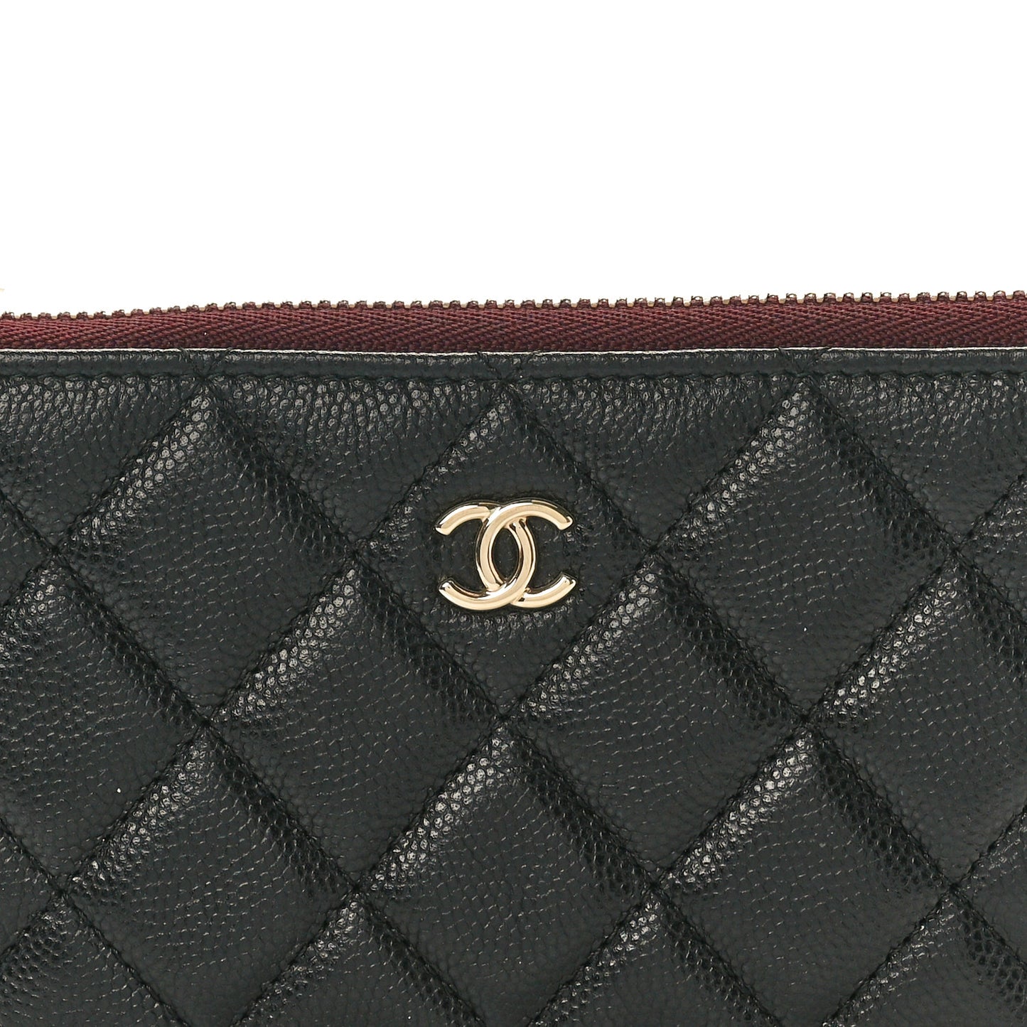 Caviar Quilted Small Pouch Black